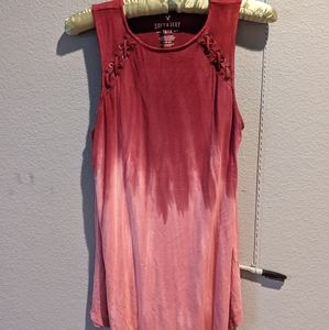 Ombre Burgundy Tank Top